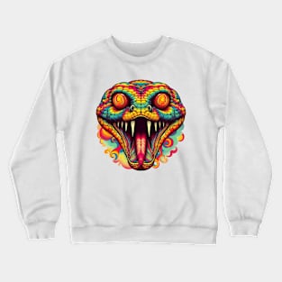 psychedelic snake head Crewneck Sweatshirt